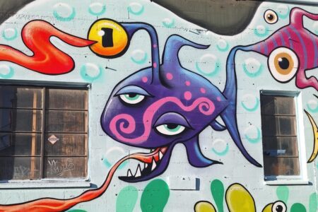 Henry Art Mural fish in Seattle.