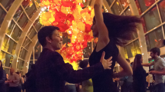 Evening dancing in the Glasshouse at Chihuly Garden and Glass.
